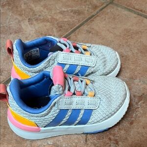 Adidas Kids' Sneakers in Gray, Blue, and Pink